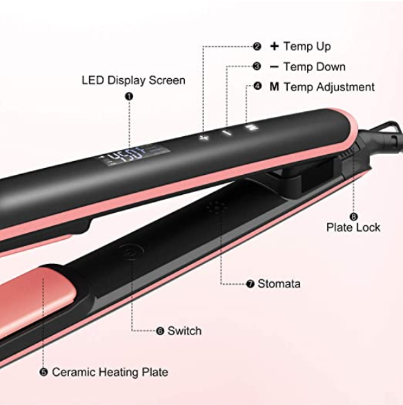 touch screen flat iron
